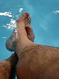 Relaxing at the poolside