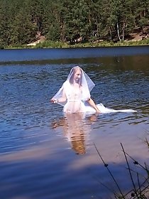 An older woman with perfect breast shape.